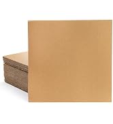 Hacaroa 50 Pack Corrugated Cardboard Sheets 2mm Thick, 12" x 12" Flat Inserts Square Cardboard Fi...