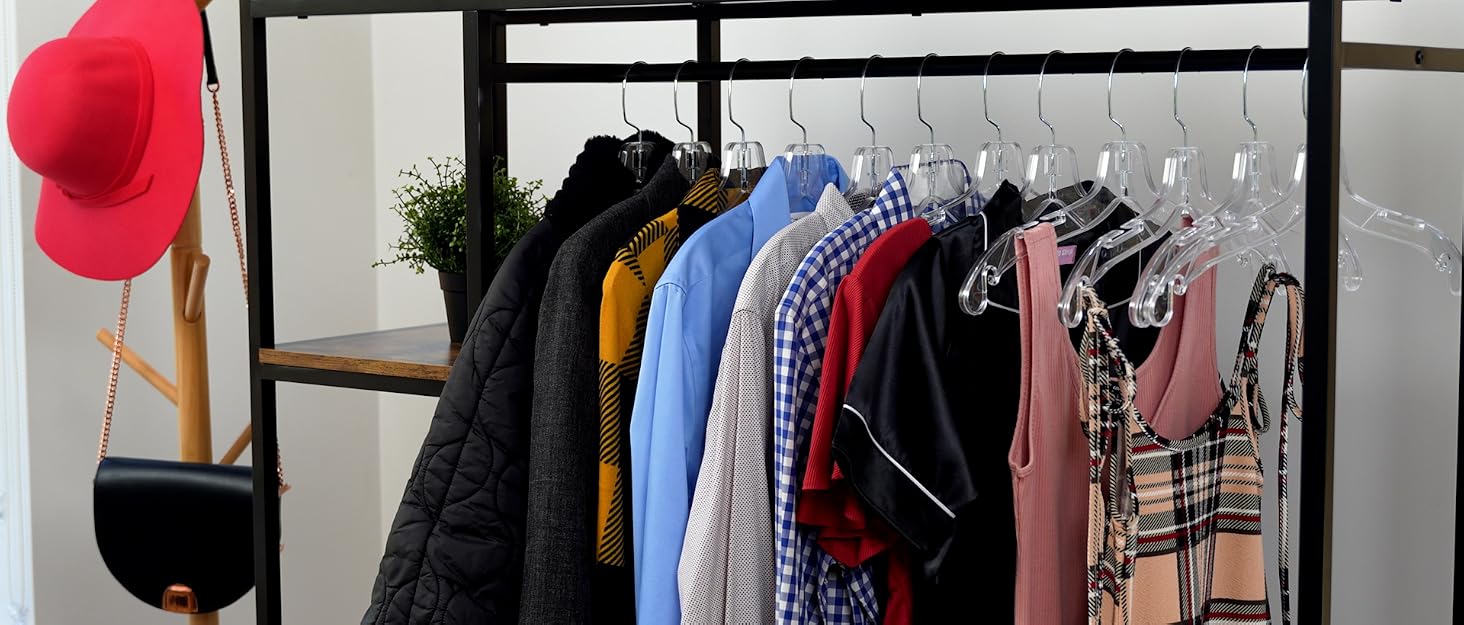 Clear Hangers, coat hanger, perchero, clothes hangers plastic, perchas de plástico, shirt hangers,