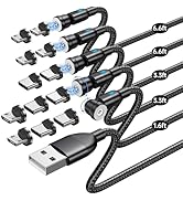 TUNKIA Magnetic Charging Cable Type C (5Pack-1.6/3.3/3.3/6.6/6.6ft)/Magnetic Phone Charger Cable/...