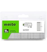 meite 18 Gauge Brad Nails, 1-1/2 Inch 18GA Brad Nails Galvanized Small Finishing Nail Gun Nails f...