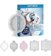 INVIHUG,25 Pack, Disposable Shower Drain Hair Catcher Mesh Stickers,Disposable Hair Drain Catcher...