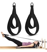 NVAAV 2PCS Pilates Double Loop Straps for Reformer Feet - Fitness and Yoga Equipment - D-Ring Exe...
