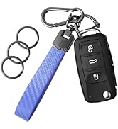 OHKYOOT Leather Car Key chain,Carabiner Clip Key Fob Keychain for Home Car Keys Women Men