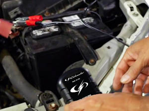 Car battery charger with reverse polarity protection, which prevents damage if clamps are reversed.