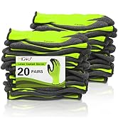 MIG4U Latex Coated Grip Work Gloves for Gardening, Warehouse Package Handling,10 or 20 Pairs Pack