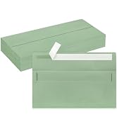 LIKAJON 50 Pack #10 Business Envelopes, Sage Green Standard Envelopes Self Seal, Letter Size Mail...