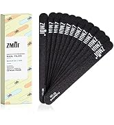 ZMOI Professional Nail Files, 12 PCS Washable Double Sided Emory Board 80/100 Grit for Acrylic/Ge...