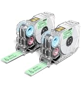 Phomemo A30 P15 Luminous Label Tape, Black on Glow-in-The-Dark Labels, Strong Adhesion Self-Adhes...