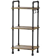 Aduanbang 4-Tier Industrial Pipe Ladder Shelf, Vintage Style Bookshelf, Freestanding Storage Rack...