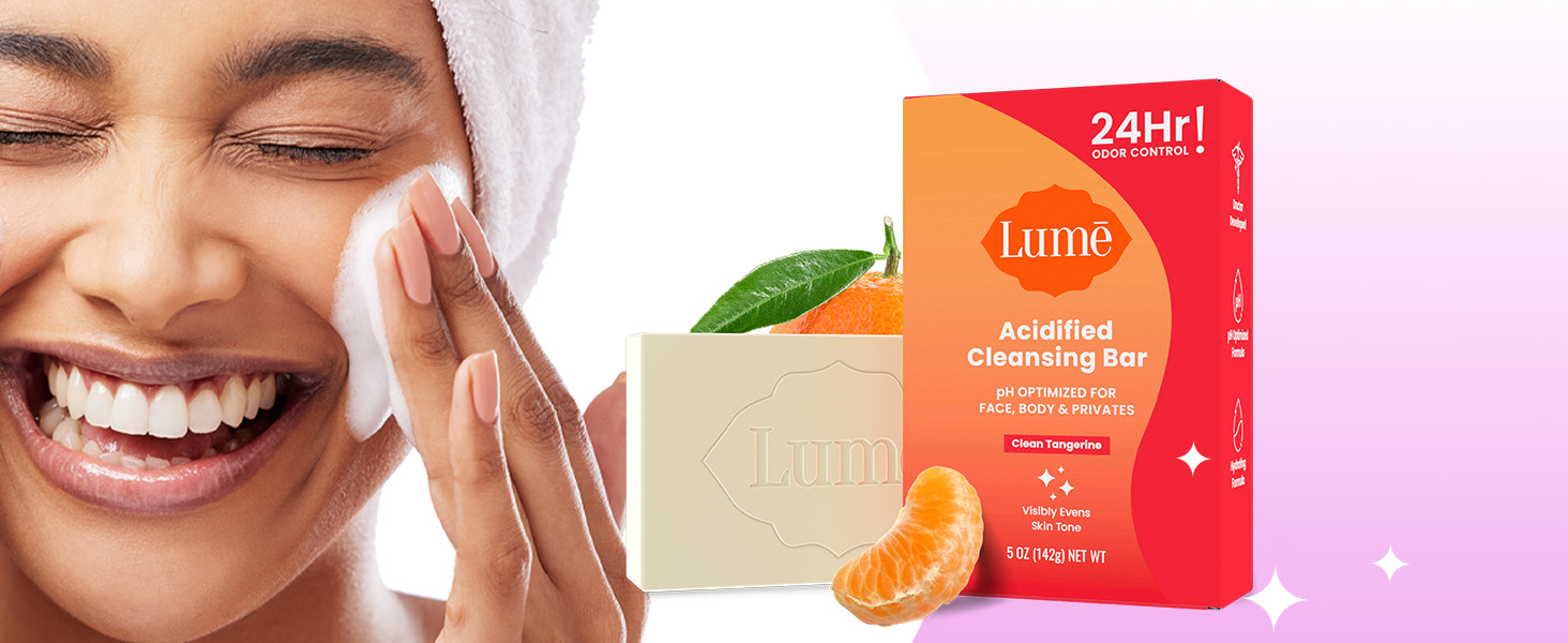Lume Acidified Cleansing Bar in Clean Tangerine