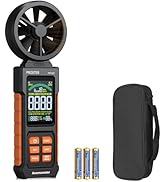 Proster Digital Anemometer Wind Speed Meter - Handheld Air Velocity Tester with CFM/CMM/CMS, Temp...