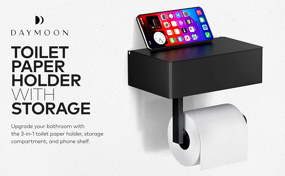toilet paper holder with shelf