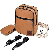 LVYOUME Small Crossbody Bags with 2-Way Zip and Multiple Shoulder Strap,Waist Bag for Women Men,M...