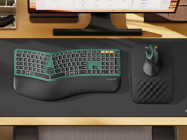 Backlit Bluetooth Ergonomic Keyboard