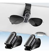 Veharvim Sunglass Holder for Car (2 Pack, One-Handed Operation, Gentle & Secure Hold, Silicone Pa...
