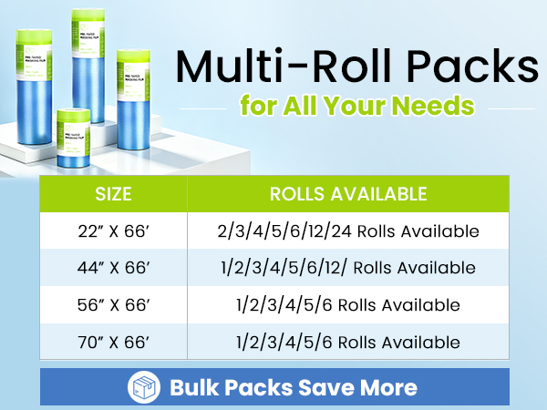 Painters plastic sheeting with tape, 4 sizes & multi-pack available