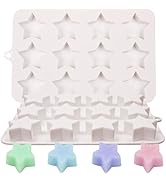 Fchil 3D Star Silicone Chocolate Mold for Baking, 12-Cavity Nonstick Star Shaped Mousse Cake Mold...