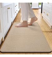 QiCaiJia Waffle Kitchen Mats for Floor, Super Absorbent Kitchen Mat Kitchen Rugs Non Slip Washabl...
