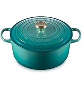 Le Creuset Enameled Cast Iron Signature Round Dutch Oven, 7.25 qt., Riviera