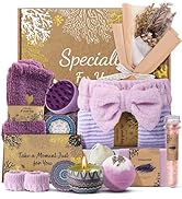 Coralogo Lavender Spa Gift Baskets - Natural Pampering Spa Set, Self-Care Get Well Soon Basket,Th...