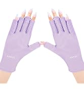 AIRSEE UV Gloves for Nail Lamp,Professional UPF50+ UV Protection Gloves for Manicures Nail Art,Fi...