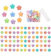 ANBALA Small Hair Clips Colorful Flower Hair Clips Mini Hair Clips Plastic Mini Hair Claw Clips B...