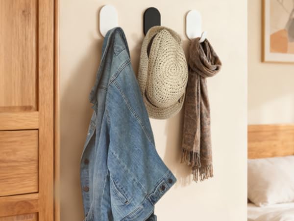 Bedroom Space-Saver: High-capacity coat hooks for bags, scarves, hats, and daily accessories.