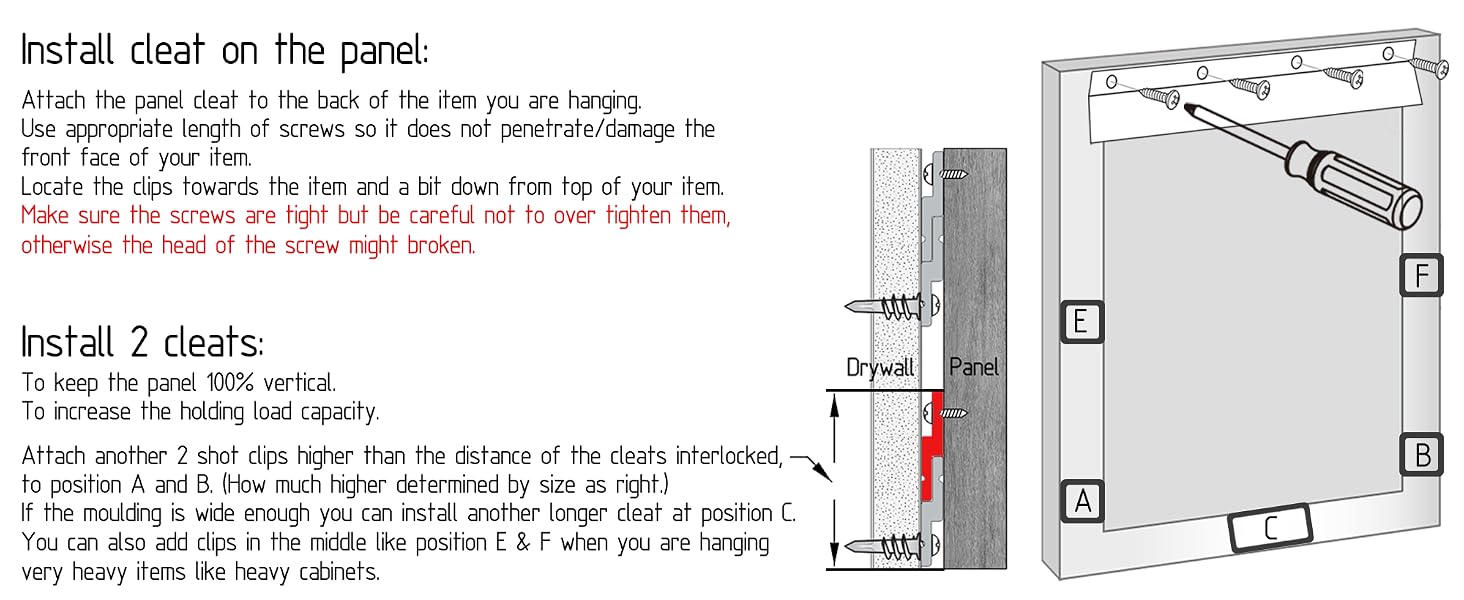 Install Panel Cleat
