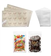 Tsunerrorami 150 A Sweet Thank You Stickers & 100 Favor Bags Set, Gold Gift Envelope Seals, Party...