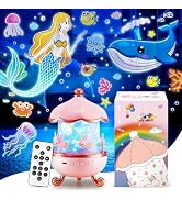 One Fire Princess Gifts for Girls Toys, 15 Music+15 Films+315 Colors Night Light Projector, 360°+...