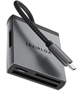 LEZIRLOA USB C Card Readers, 4 in1 USB C to SD, TF, MS, CF Memory Card Reader Adapter, Compatible...
