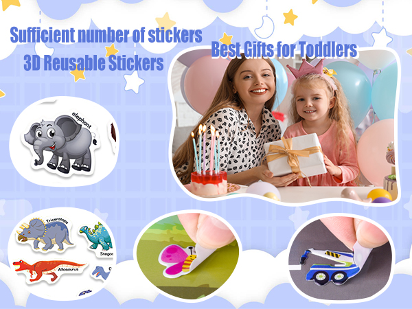 Reusable Sticker Book for Toddlers