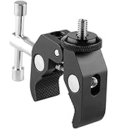 ChromLives Super Clamp Photography Camera Crab Clamp with 1/4''-20 to 1/4'' 20 Screw Converter fo...