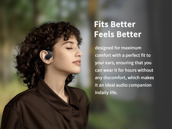 Ergonomics comfortable to wear, firmly fit, strenuous exercise will not drop Air conduction Earphone