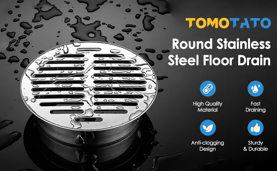 the stainless steel round drain