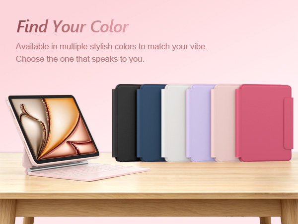 for iPad Air 11-inch Case with Keyboard (M3/M2, 2025/2024)