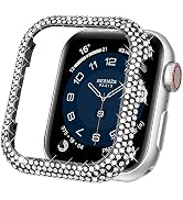 Mosonio Case Cover Compatible with Apple Watch 40mm, Full Bling Metal Watch case 40mm for Women, ...