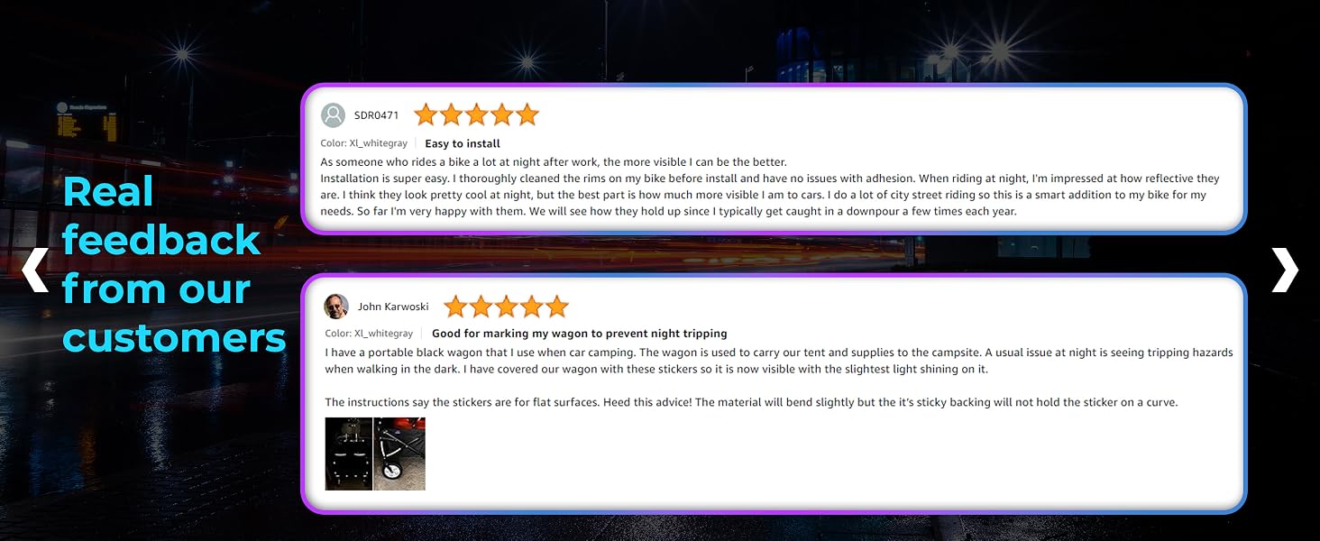 reviews for reflective stickers LOOM3