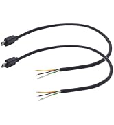 ELNONE 2PCS Short Micro USB 5 Wire Pigtail, 0.3M/1FT Micro USB Male 5 Pin Bare Wire Open End 5V 1...