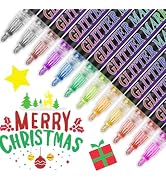 Celepen Glitter Markers Pen 12 Glitter Colors Metallic Shimmer Marker Fine Point Tip Water-based ...