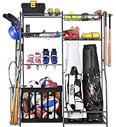 Mythinglogic Garage Sports Equipment Storage, 2 Golf Bag Storage Stand and Other Sports Equipment...