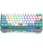 Womier 60% Percent Keyboard, WK61 Mechanical RGB Wired Gaming Keyboard, Hot-Swappable Keyboard wi...
