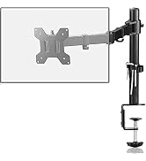 suptek Single LED LCD Monitor Desk Mount Heavy Duty Fully Adjustable Stand for 1 / One Screen up ...