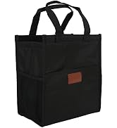 Mumusuki Insulated Thermal Lunch Bag, Wide Open Tote Bag Lunch Box with Front Pocket Reusable for...