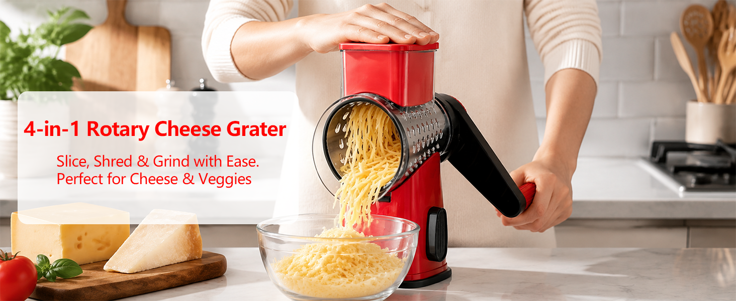 4 in 1 rotary cheese grater