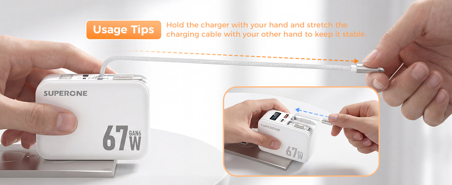 retractable charger wall
