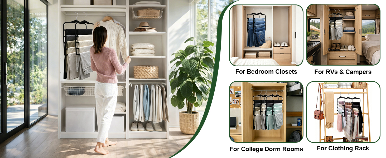 EASY TO USE - Save time and effort with our effortless hangers