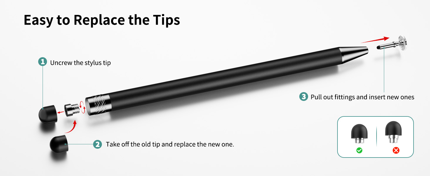 Easy to replace tips