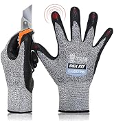 DEX FIT A5 Precision Cut Resistant Gloves Cru553 Thin, Firm Grip, 3D-Comfort Fit, Lightweight & D...