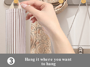 hanging plastic bag holder